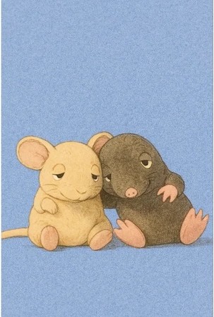 Red Bunny and White Lamb